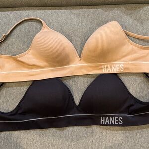 Hanes seamless rib contour bralette bundle